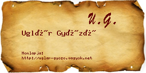 Uglár Győző névjegykártya